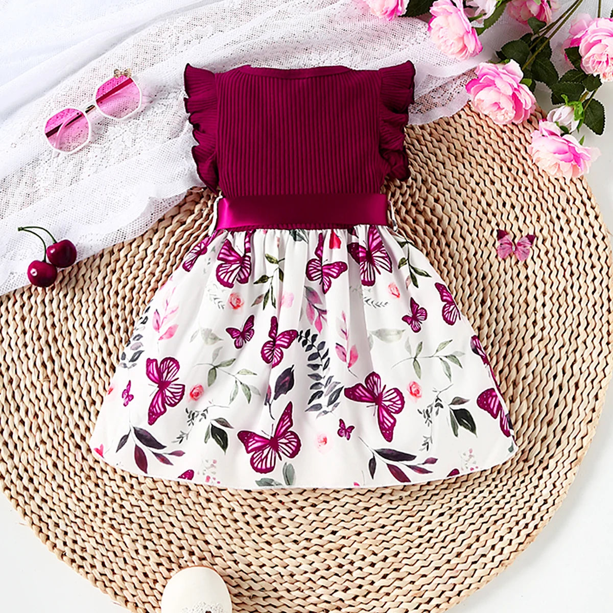 Baby Girl Polka Dot Butterfly Dress